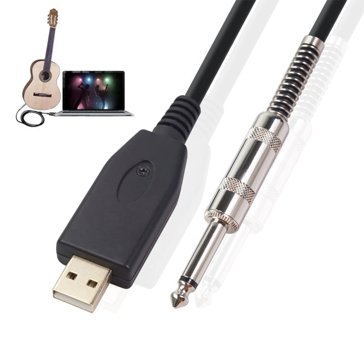 USB%20Guitar%20Cable%20,USB%20Guitar%20Interface%20Male%20to%206.35mm%20Gold-Plated%20Mono%20Plug,Nylon%20Braid%20Recording%20Cable%20-%20Image%208
