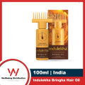 Indulekha Bringha Hair Growth Oil 100 Ml Enriched with Black Seed And Bhringraj for Stronger Hair And Scalp Health.