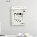 Drop Box Letter Box Opinion Box Metal Postbox Tin Mailbox Retro Newspaper Holder Box for Porch.