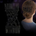 Magic Hair Comb Slide Elastic Double Beads Easy Stretchy Hair Clips Pins Combs Demoo.