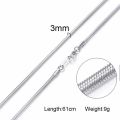 Vnox 3-6MM Tone Snake Cocoon Curb Link Flat Box Wheat Chains Stainless Steel Men Necklace Choker Jewelry 24 inch.