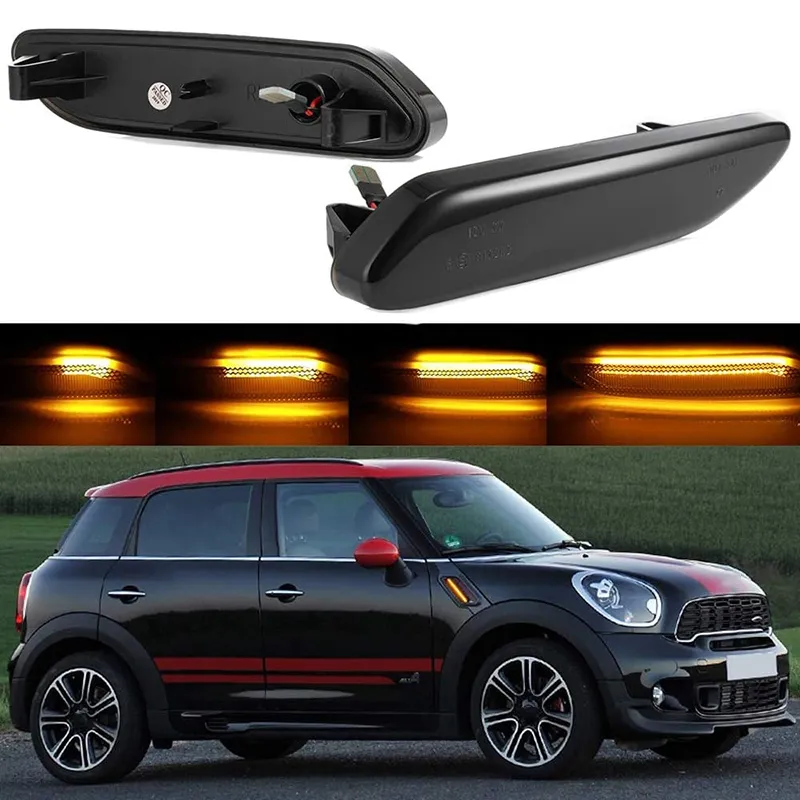 4X Car Dynamic Amber Led Front Fender Side Marker Light Turn Signal Lamp For Bmw Mini Cooper R60 Countryman R61 Paceman I192378293