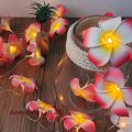 Foam artificial pink plumeria flowers led string lights bedroom decorations  party fairy lights.. 