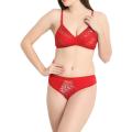 WOMEN FANCY BRA PANTY SET RED, BLACK, PINK, APRICOT BDAA01BR22101_03. 