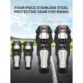 Pro Biker Pro X V1 Stainless Steel Outdoor Racing Knee and Elbow Guard-4 PCS.