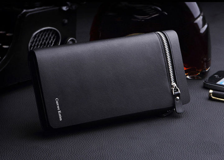 Alyson%20Men%20Leather%20Card%20Cash%20Receipt%20Holder%20Organizer%20Bifold%20Wallet%20Purse%20Bk%20-%20Image%204