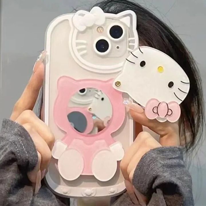 Sanrio%20Hello%20Kitty%20Transparent%20Case%20For%20iPhone%2014%2013%2011%2012%20Pro%20Max%20X%20XS%20XR%207%208%20Plus%20Cosmetic%20Mirror%20Cartoon%20Shockproof%20Cover%20Y2K%20Honoria%20-%20Image%207