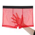 New Seamless Mesh Slips Underwear See Through Underpants Men's Transparent Boxer Underwear Homme Panties Boxer Short. 