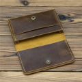 Vintage Card Holder Men Genuine Leather Credit Card Holder Small Wallet Money Bag ID Card Case Mini Purse for Male Tarjetero New.