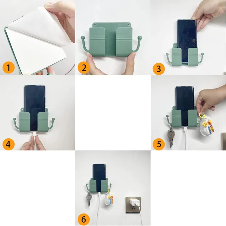 Wall%20Mounted%20Organizer%20Storage%20Rack%20Plastic%20Self%20Adhesive%20Remote%20Control%20Mobile%20Phone%20Charging%20Plug%20Wall%20Holder%20Stand%20Bracket%20-%20Image%205