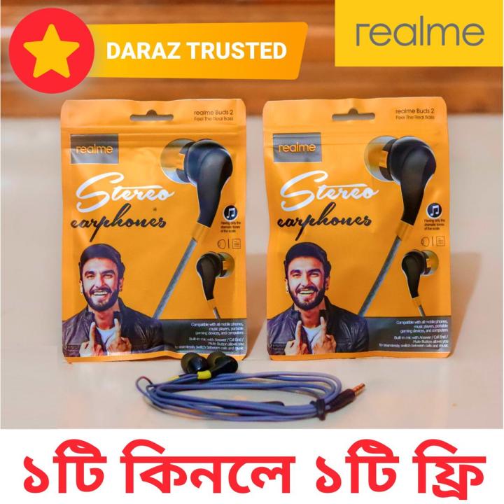 Realme Buds Stereo Wired Earphones with Mic (B1G1 Free