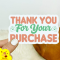60 Pieces or 120 Pieces Shape Cutting Attractive Eye Catchy Thank you Business Sticker gift sealing label sticker water cup jar decoration. 