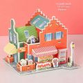 New Paper House Model Puzzle 3D Handmade Puzzle Model Children's Toys Early Education Educational Toy Kids. 