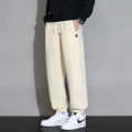 Autumn Pants Men's Korean-Style Trendy plus-Sized plus Size Loose-Fit Tappered Trousers High School Student Slimming Versatile Fat Sweatpants. 