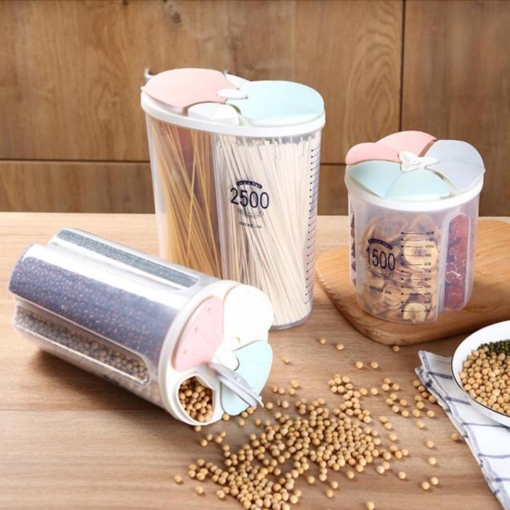 【happy one】Home Kitchen Food Beans Storage Bottles Boxes Container Sealed Jar Home Storage Organizer