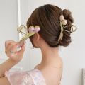 Elegant oil dripping fairy tulip hair clip back of the head hair clip female summer shark clip large high-end hair accessory.