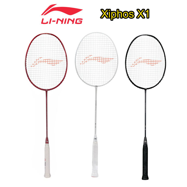 Lining Single Racket LINING Xiphos X1 Strung Badminton Racket Bat with Strings Attached Li ...