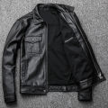Wholesales.100% Genuine Leather jacket.Classic casual black Men cowhide clothes.quality plus size leather coat.Father's gift. 