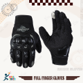 Motorcycle Racing Leather & Fabric Screen Touch Function Full Finger Gloves Bike Safety For BIKER. 