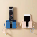1Pcs Multifunction Punch Free Wall Mounted Storage Box Organizer TV Remote Control Mounted Mobile Phone Plug Charging Holder. 