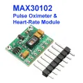 MAX30102 MAX 30102 Heart Rate Oximeter Sensor Arduino Module Pulse Oximeters Development Board Sensor Module With 7 Pin Cables Connections Header. 