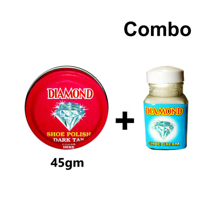 45gm Large Dark Tan Shoe & Boot Polish With Shoe Cream Combo Set