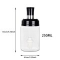 Glass Seasoning Tank Kitchen Clear Spice Bottles Pepper Spoon Seasoning Jars Oil Brush Honey Dispenser Food Storage Container. 