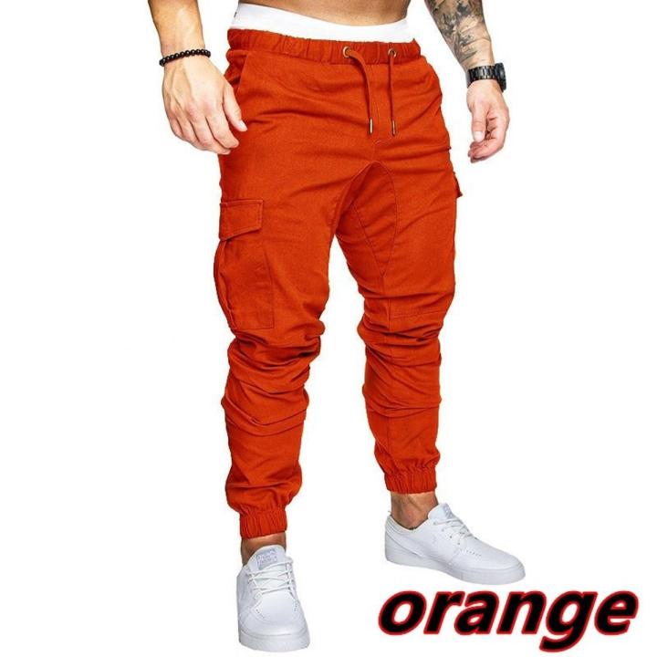 Men safari cargo pants Joggers Sweatpants Casual Male