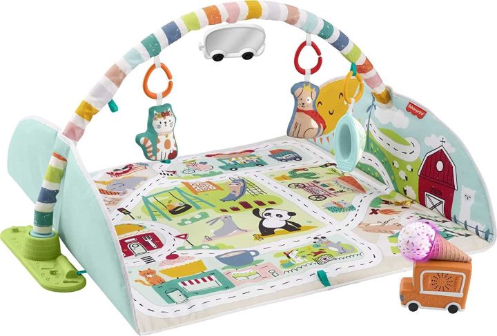 Fisher-Price City to Jumbo Gym Activity Mat, Baby to Toddler Activity Gym with Music, Lights, Vehicle Toys and Extra Large Playmat