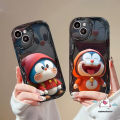 Cartoon Doraemon Casing Compatible For Oppo A38 A16 A58 A15 A78 A98 A57 A54 A31 A95 A55 A5 A76 A3s A1k A9 A74 A17 A16K A52 A5s A77s A53 A12 A7 A96 A17k Reno 10 5 4F 8T Originality Cute 3D Wavy Curved Edge Soft Case. 