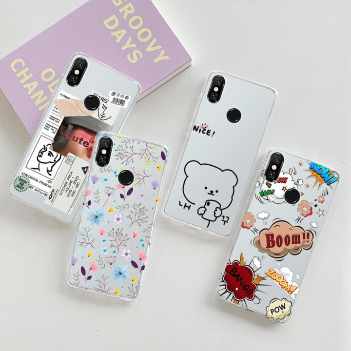 For Xiaomi Mi A2 Lite Case Cover Fashion Patterned Clear TPU So