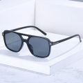 Fashion Rectangle sunglasses women men brand design Tom Ford Candy-colors oversized Flat top sun glassses Double Bridge Eyewear. 