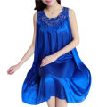 Female Nightgown Eye-catching y Women Faux Silk Sleepwear.