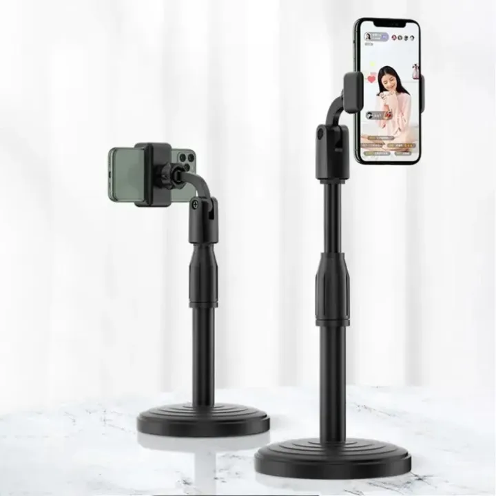 L7%20Desktop%20Mobile%20Phone%20Holder%20Height%20Adjustable%20Stand%20&%20360%C2%B0%20Rotatable%20for%20Live%20Streaming%20Shoot%20YouTube%20TikTok%20Video%20and%20Multipurpose%20Round%20Base%20Smartphone%20Mobile%20Stand-%20Black%20-%20Image%203
