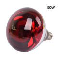 Poultry 220V Heating Lamp Bulb Thermal Preservation Heat Infrared Ray for Reptile Amphibian Pet Livestock 100/200W. 