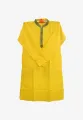 Yellow Cotton Exclusive Long Sleeve Panjabi for Men - Panjabi - Panjabi For Men. 