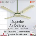 Orient Quadro Ornamental 56" Ceiling Fan (Sea Green). 