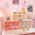 Cosmetic Storage Box Stackable Durable 9 Grid Cosmetic Organizer Shelf Desktop Storage Box Cute Small Makeup Organizer.