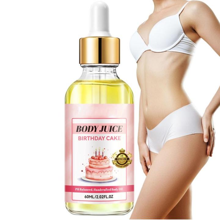 【Worldwide Delivery】 60ml Strawberry Body Oil Moisturizing Smoothing Brightening Natural Strawberry Scented Body Juice Oil Fragrance