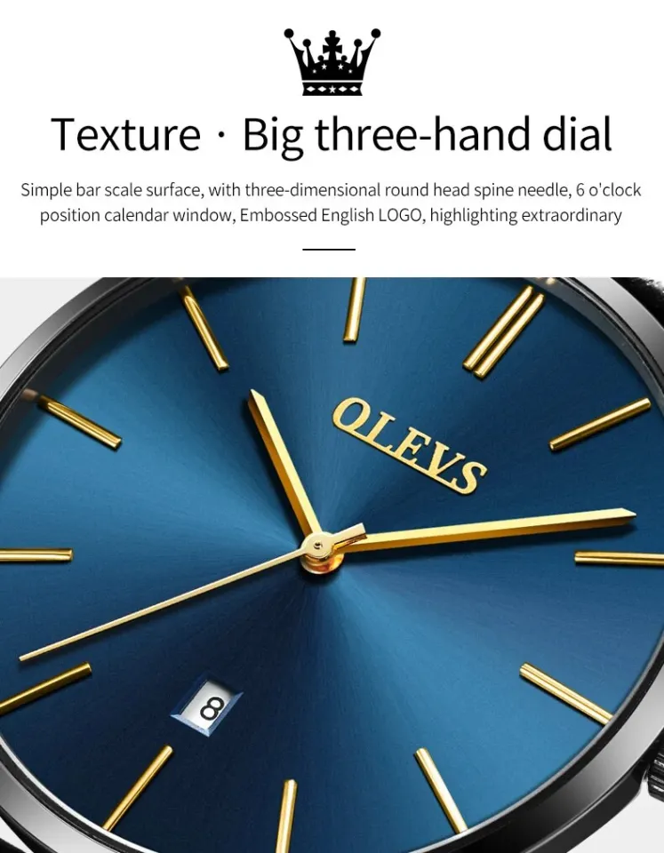 Original OLEVS Quartz Watch for Men Waterproof Men's Watch