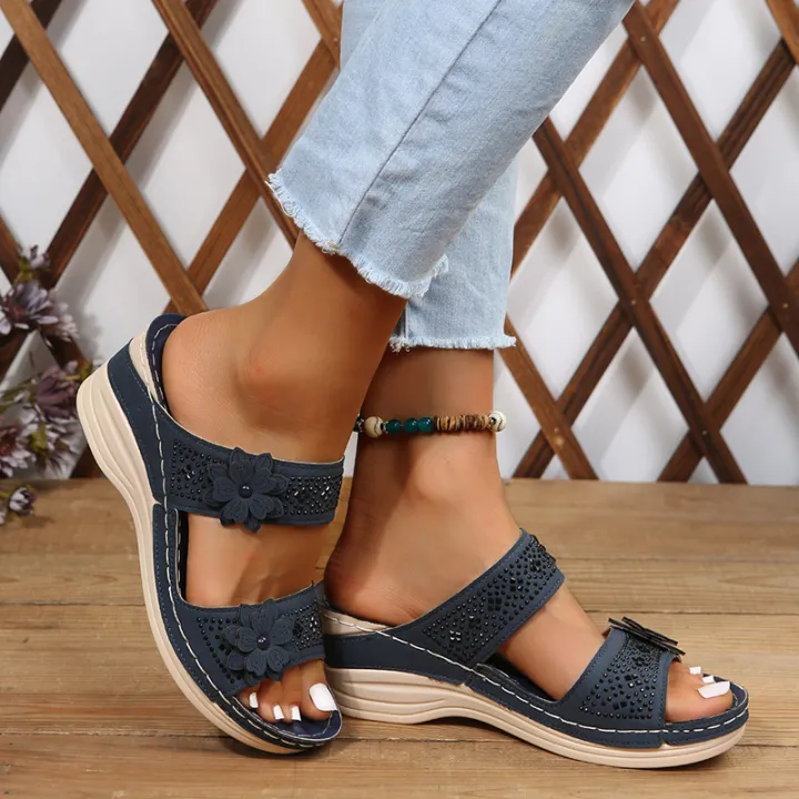 Summer%20Women%20Slippers%20Plus%20Size%20Women's%20Shoes%20Retro%20Roman%20Sandals%20Women%20Pu%20Casual%20Flower%20Wedge%20Sandals%20Platform%20Slippers%20Heel%20-%20Image%204