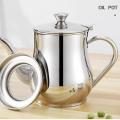 Stainless Steel Teapot With Filter Kitchen Oil Filter Pot Liquid 32 Oz. 