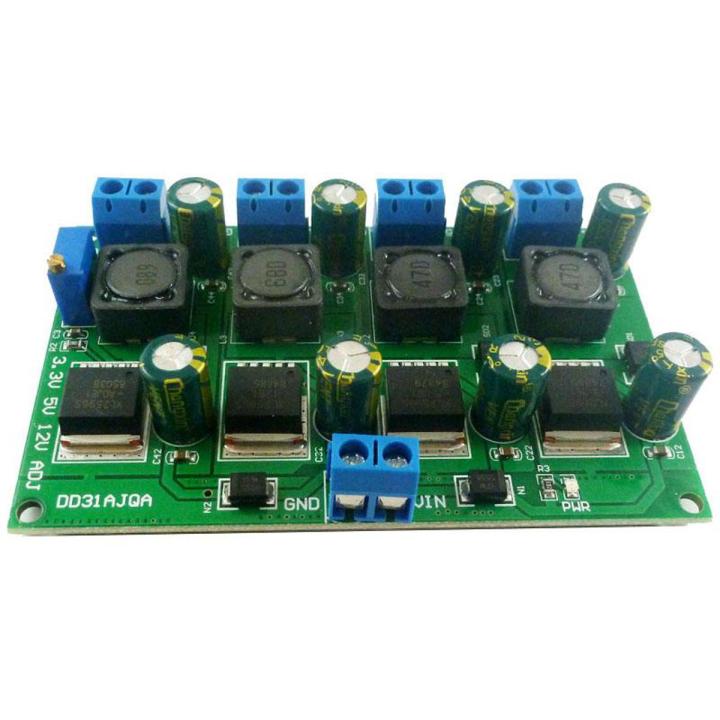 3A 4 Channels Multiple Switching Power Supply Module 3.3V 5V 12V ADJ Adjustable Output DC DC Step-Down Buck Converter Board