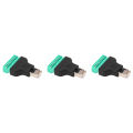 RJ45 Adapter Connector, Perfect Match RJ45 Screw Terminal Adapter 3Pcs  for Network. 