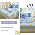 Dansunreve Sanrio Fittedsheet Single Quuen King Bed Sheet Cartoon Cinnamon Gog Pikachu Elsa Princess Bedsheet. 
