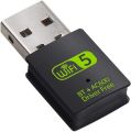 [GC]USB WiFi Bluetooth Adapter, 600Mbps Dual Band 2.4/5Ghz Wireless Network External Receiver, Mini WiFi Dongle for PC/Laptop/Desktop. 