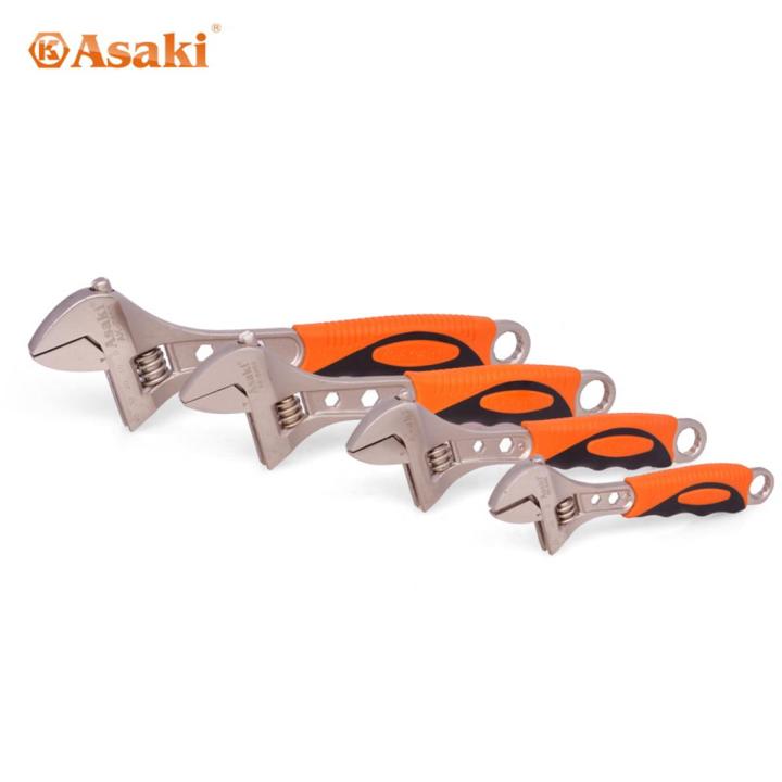 Asaki High Grade Adjustable Wrench Rubber Grip - 18 Inch