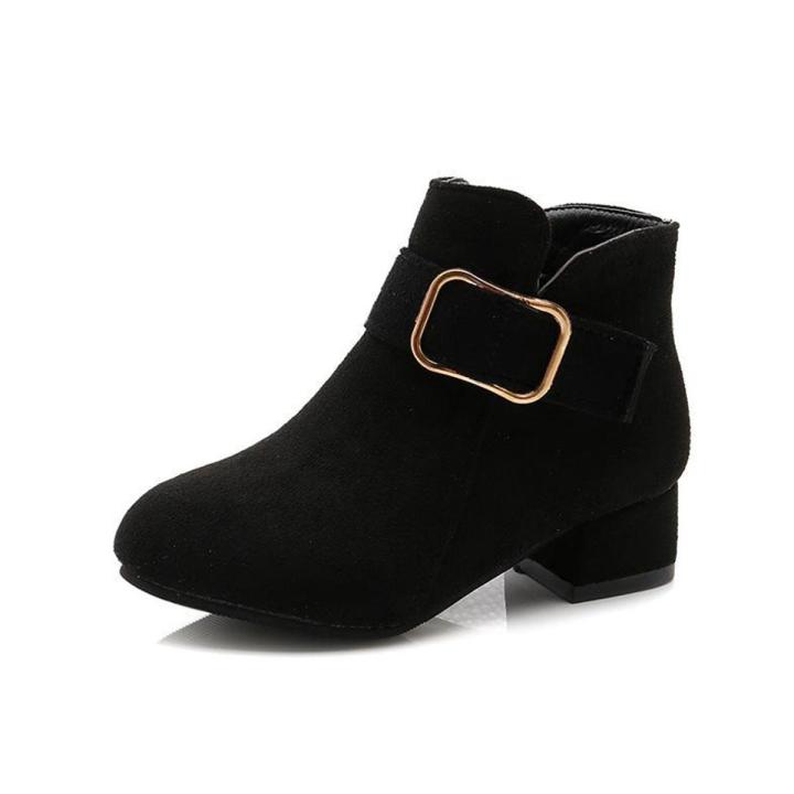 Girls' Shoes Winter Pu Leather Waterproof Boot Winter Children