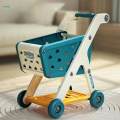 Kids Shopping Cart Trolley Set Learning Shopping Skills Interactive Playing Pretend Games Realistic.