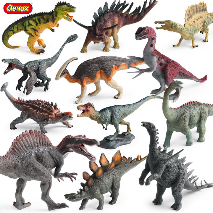 Oenux Jurassic Dinosaurs Indominus Rex Mosasaurus Saichania Dilophosauridae Spinosaurus Model Action Figures Collection Kid Toy BunnyGarden